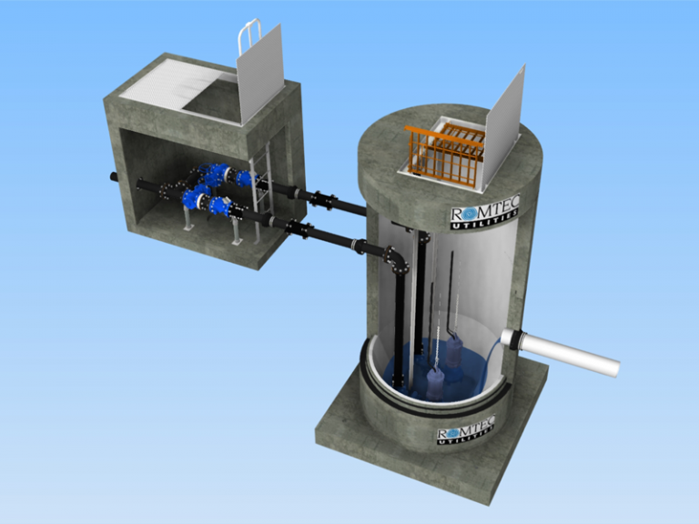 duplex sewage ejector control system for municipalities