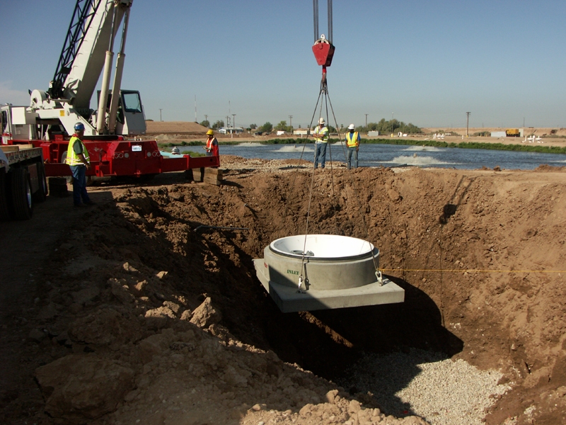 romtec-wastewater-treatment-pump-station Installation of Base Wet Well Slab