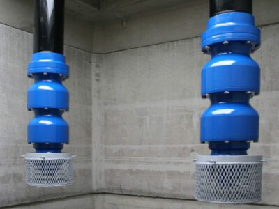 turbine-pumps Turbine Pumps in a Romtec Utilities Clean Water Pump Station