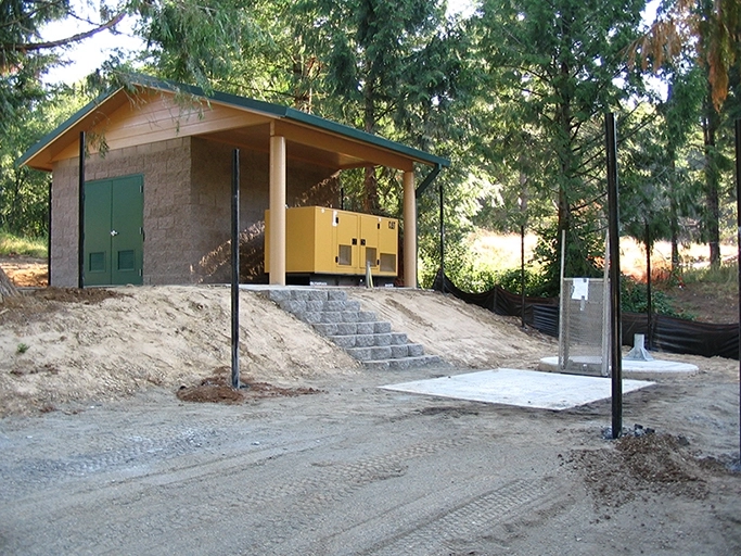 Control Building that Features Exterior Generators