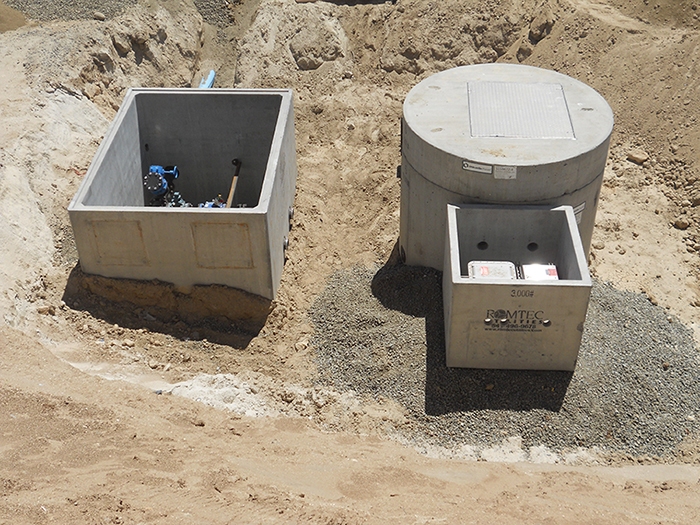 In-Ground Junction Box on a Romtec Utilities System