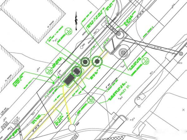 Site Plan for the Haley Street Stormwater Pump Station