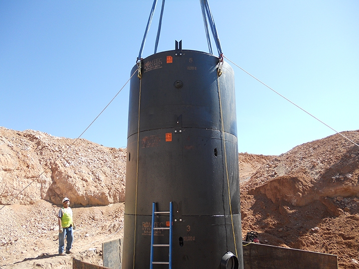 Assembly of Concrete Wet Well Pieces