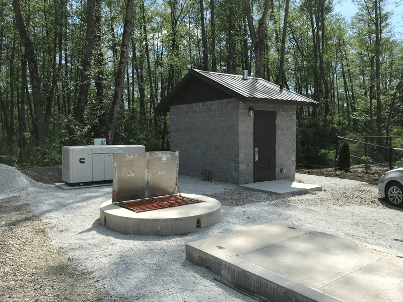 Installed Package Lift Station for Conveying Wastewater to Treatment