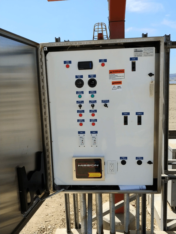 Cellular Telemetry Installed on Lift Station Controls