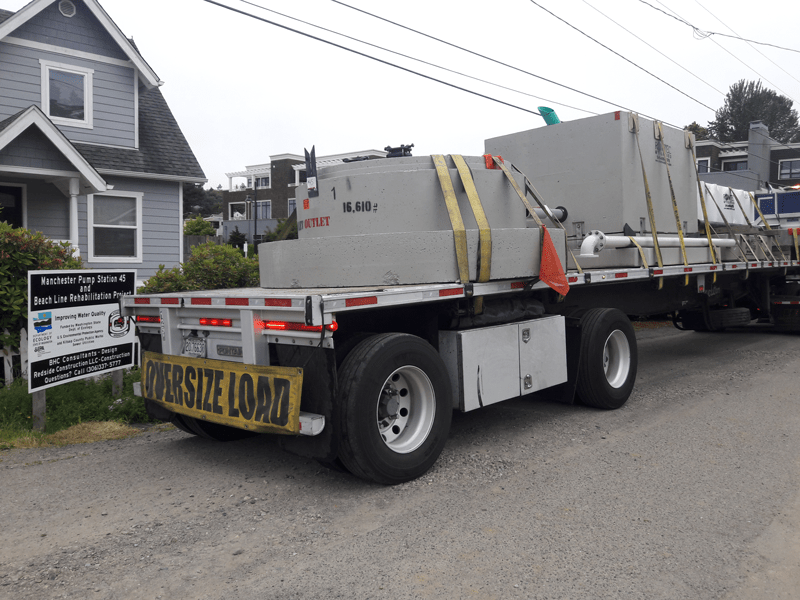 Package Lift Station Including All Structural Components Arriving Onsite