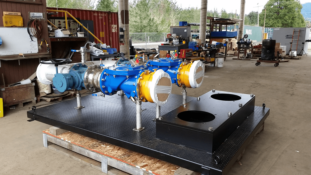 Industrial Pumping System Installed on Steel Skid