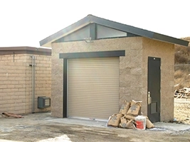 Equipment and Control Building with Roll Up Door