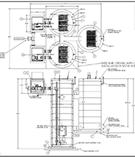 Plan Set Drawing for a Romtec Utilities System