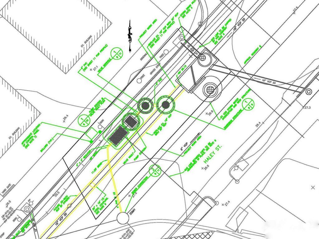 Site Plan for the Haley Street Stormwater Pump Station