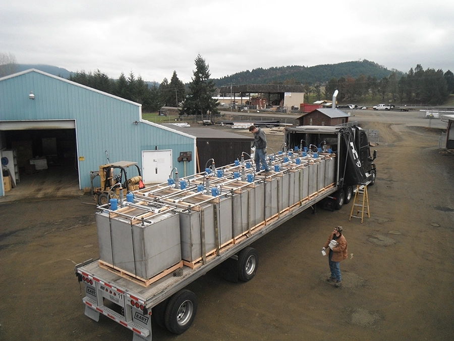 Concrete Vaults Ready for Delivery