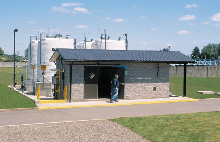 Metal Roof on Control Building