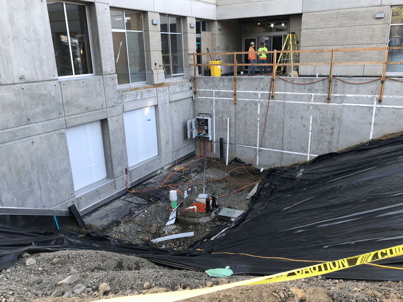 Four Stormwater Pump Stations Surround this Building to Drain Groundwater