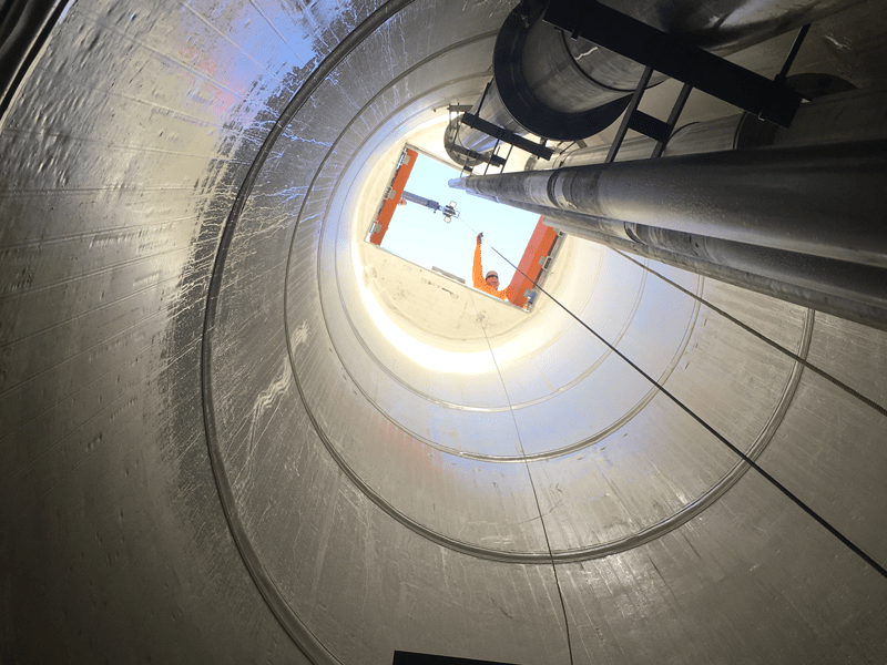 Precast Concrete Wet Well Interior with Davit Crane