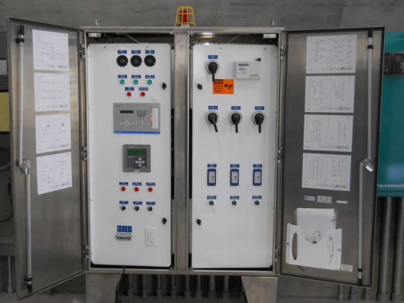 Pump Station Control Panel with Remote Management System