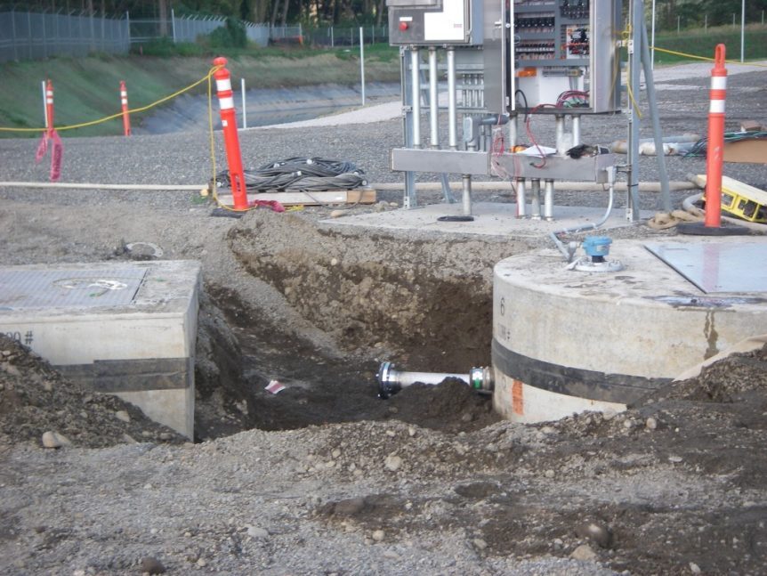 Industrial, Stormwater Pump Station by Romtec Utilities.