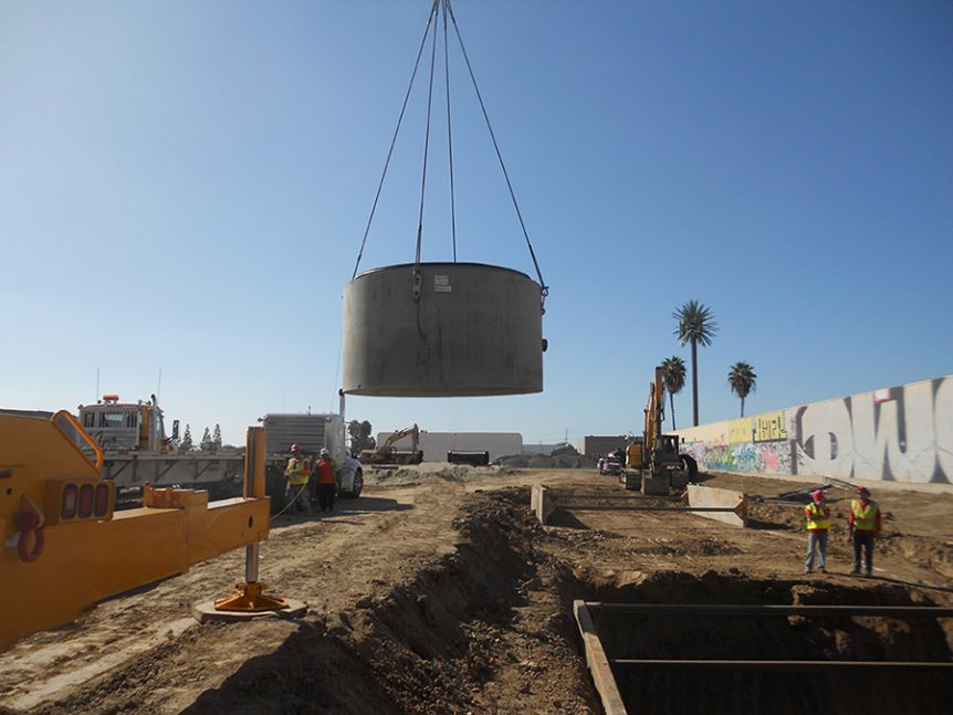 Stormwater Pump System Installation of Wet Well