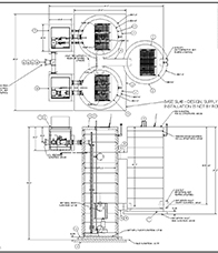 Plan Set Drawing for a Romtec Utilities System