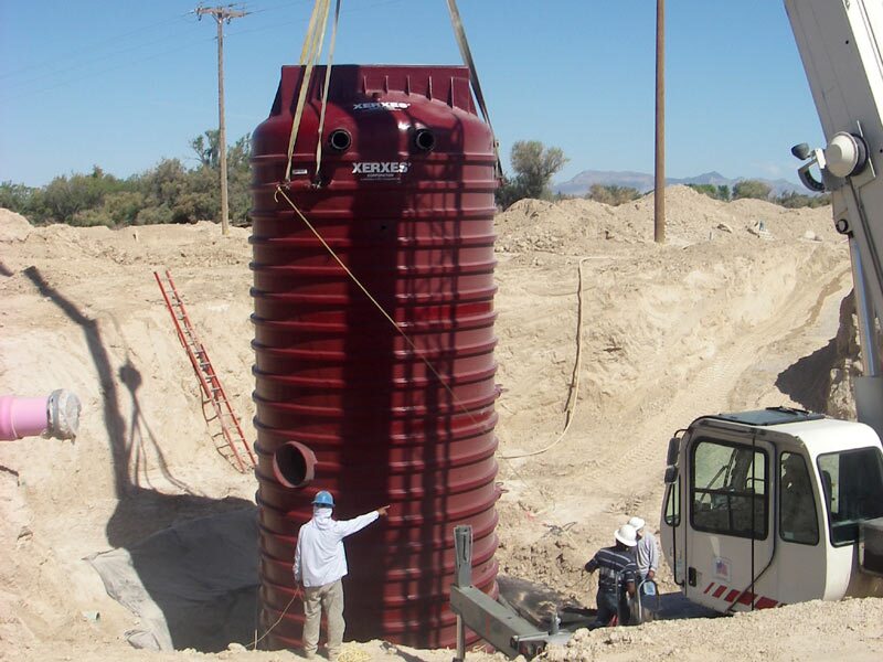 Placement of a Fiberglass Wet Well