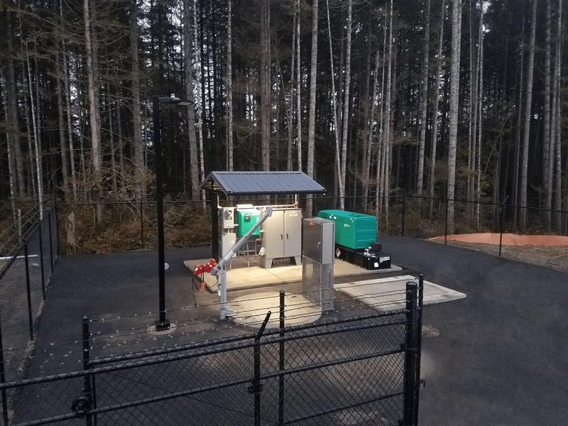 Attractive Lift Station with Shelter