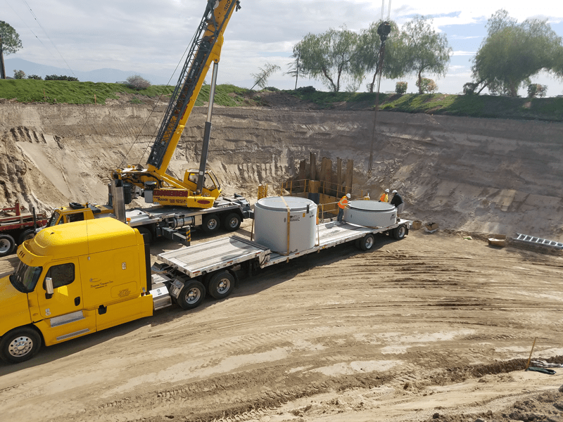 Installation of a Super Deep Wet Well in New Residential Development