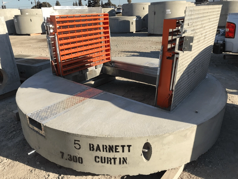 Concrete Top Slab with Aluminum Hatch and Cable Tray