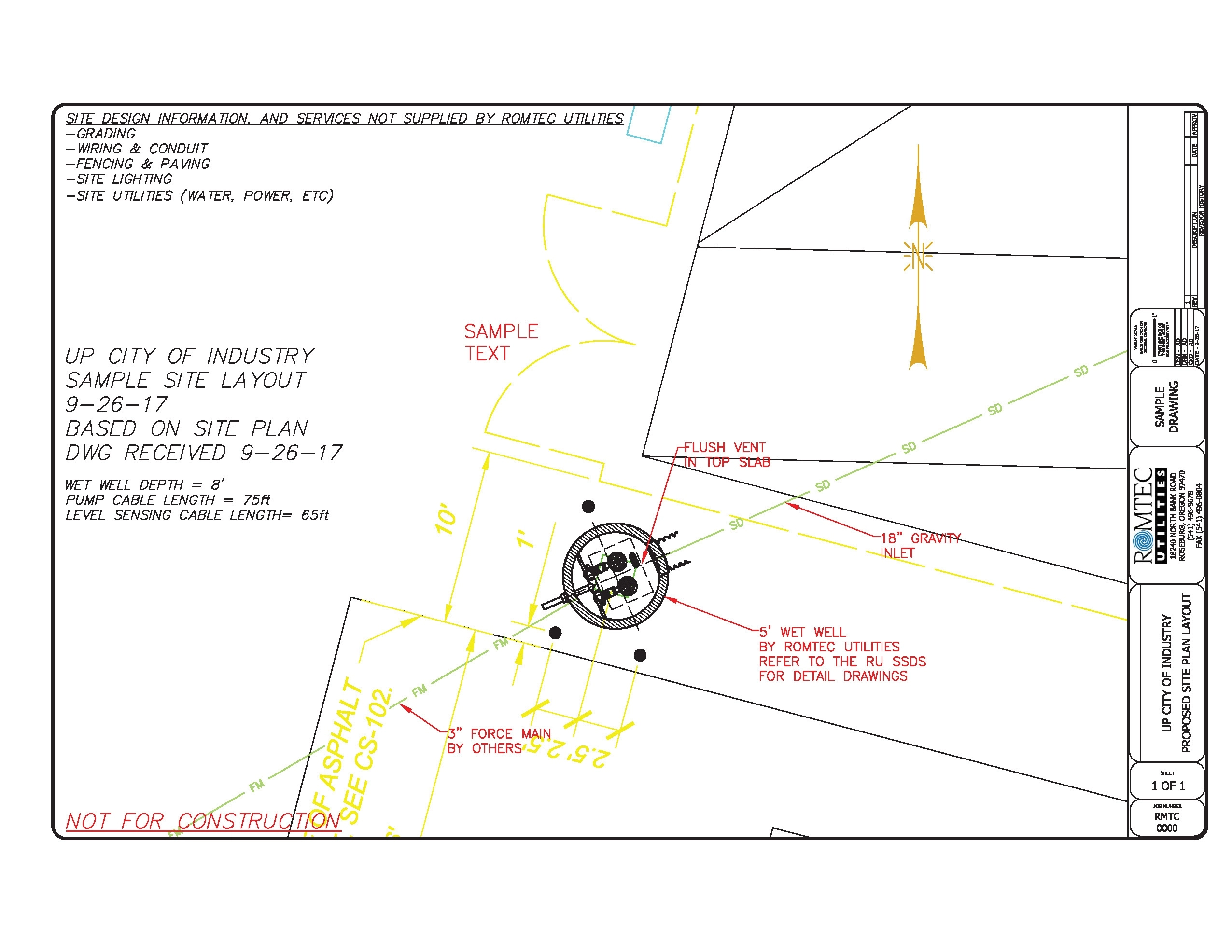 Site Layout for City of Industry Pump