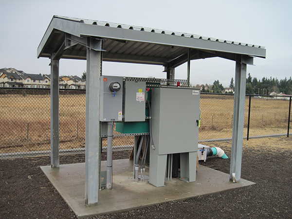 Control Panel for Lift Station Under Shelter