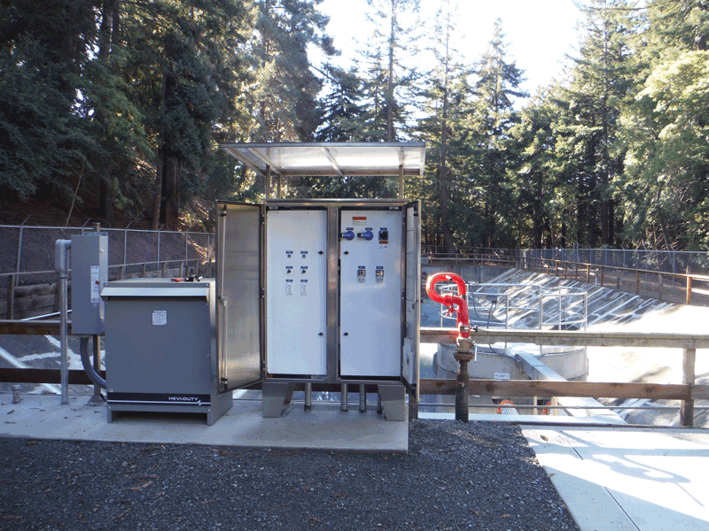 Control Panel Under Shelter for Pump Station