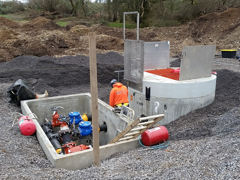 Simple Pump Station Installation with Prefabricated Vault