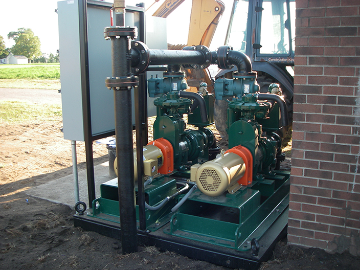 skid-mounted lift station system for Milan Federal Correctional Institute
