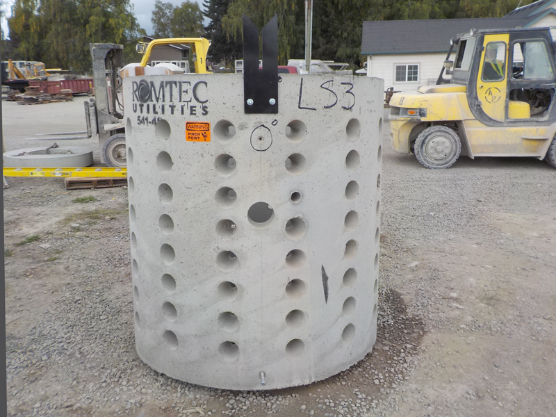 Concrete Wet Well Barrel with Multiple Cored Holes