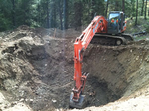 Site Being Excavated with Equipment