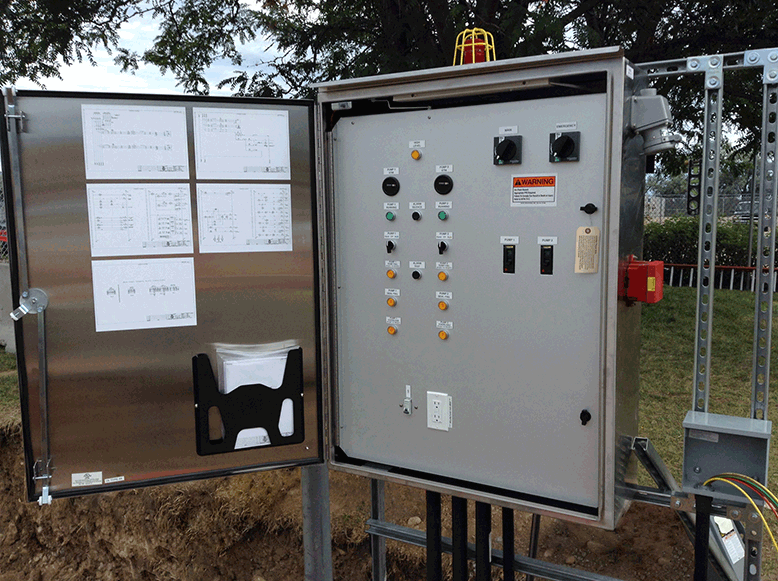 Lockable Control Panel on Site