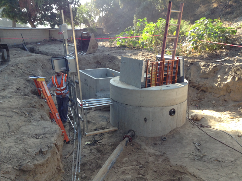 Underground Construction of Wastewater Lift Station Wet Well