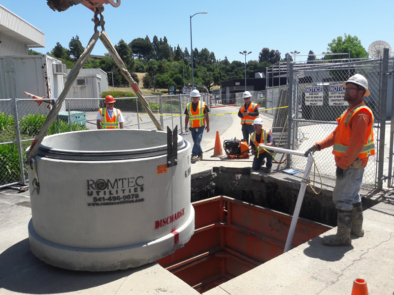 Installation of Concrete Wet Well for Large Power Company