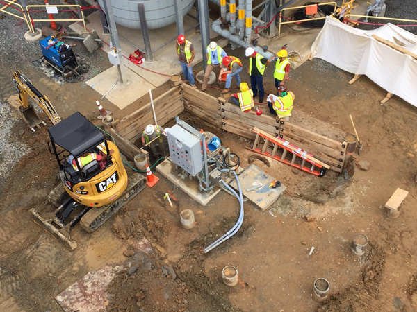 Complete Pump Station Being Installed