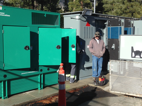 Large Diesel Generator Providing Fail-Safe Power for This System