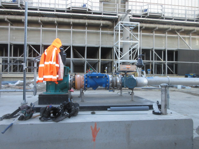 Industrial Pump Station with Skid-Mounted Discharge Manifold