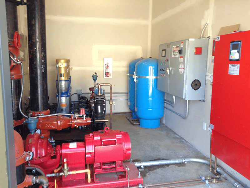 Skid Mounted Booster Pump Station In Control Building