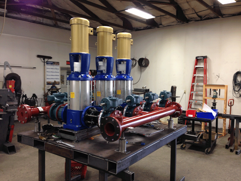 Triplex Configuration of Multi Stage Pumps