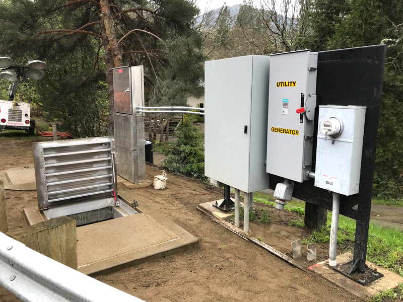 Wastewater Lift Station with Disconnect Panel and Existing Controls