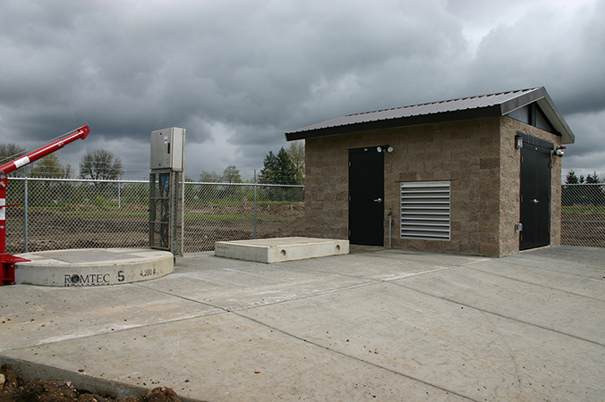 Control Building Supplied by Romtec Utilities as an Addition to a Lift Station