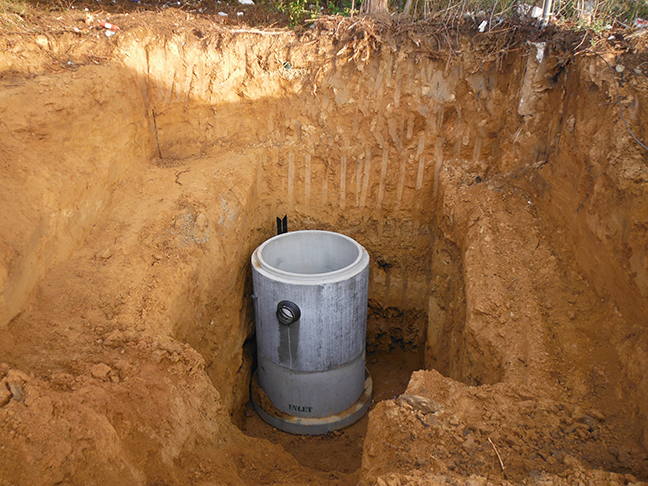 Assembling of the Concrete Wet Well in a Large Hole