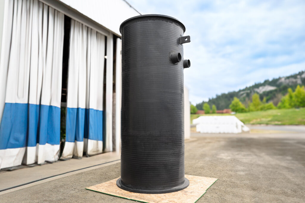 HDPE wet well HDPE wet well with premade inlet and discharge hookups