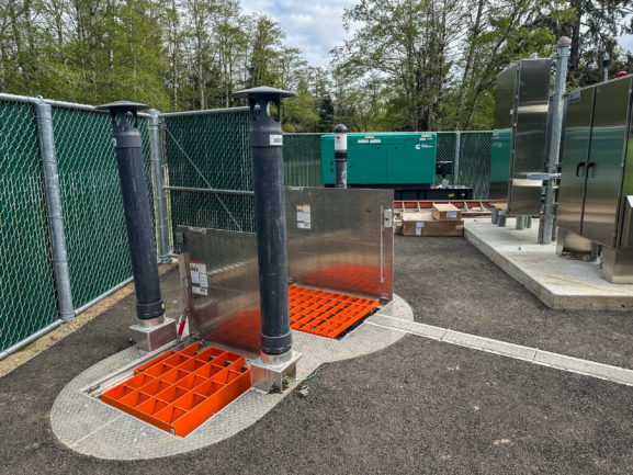 The wastewater lift station in Warrenton, Oregon.