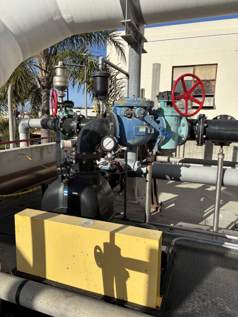 One of two pump skids designed by Romtec Utilities for the Hyperion project in Los Angeles, California