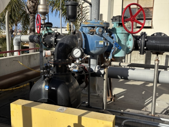 One of two pump skids designed by Romtec Utilities for the Hyperion project in Los Angeles, California