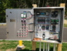 Control panel for a commercial sewer lift station in Massachusetts.