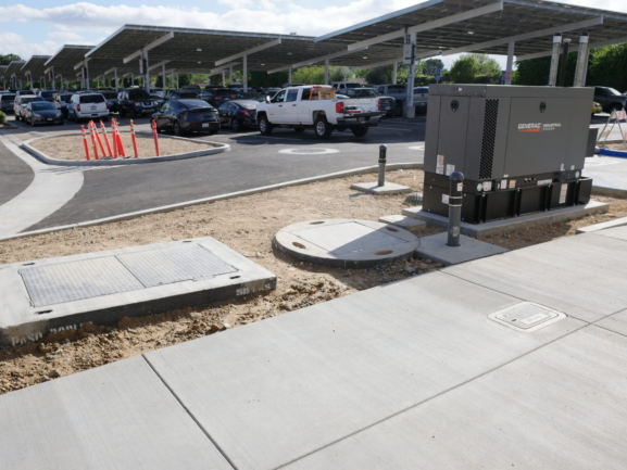 School wastewater lift station at Paso Robles High School in California.